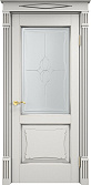 Схожие товары - Дверь ПМЦ массив ольхи ОЛ6.2 белый грунт с патиной серебро, стекло 6-5