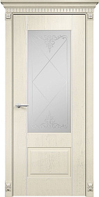 Недавно просмотренные - Дверь Оникс Марсель фрезерованная эмаль слоновая кость патина серебро, сатинат контурный витраж №1