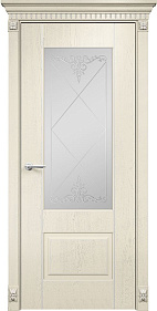Недавно просмотренные - Дверь Оникс Марсель фрезерованная эмаль слоновая кость патина серебро, сатинат контурный витраж №1