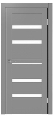 Дверь Эко 561.12 серый, lacobel белый