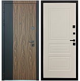 Входная дверь Матадор MXL-2 орех американский мокко/панель Миранда, софт шампань