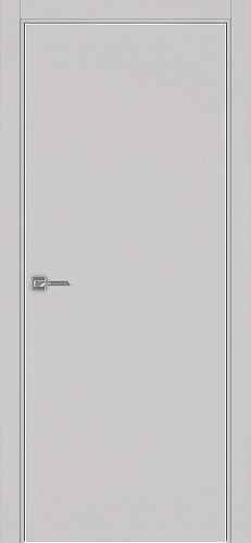 Дверь Эко 201 пепельный, кромка AL хром SC с 4-х сторон, глухая