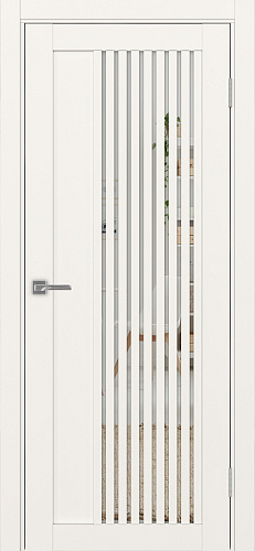 Дверь Эко 544.12 бежевый, зеркало с 2-х сторон