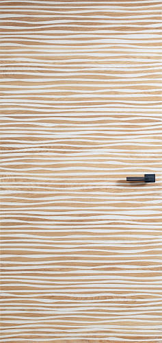 Дверь ПМЦ Design массив дуба Parallel белая эмаль, глухая