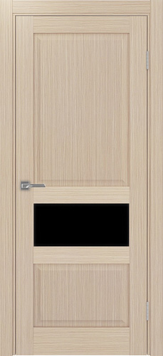 Дверь Эко 631.121 ОФ3 дуб беленый, lacobel черный