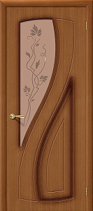Недавно просмотренные - Дверь Браво Лагуна орех Ф-11, стекло бронзовое художественное