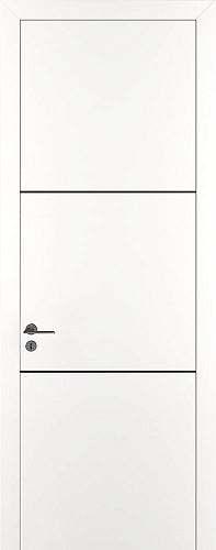 Дверь Z K11 полипропилен белый, молдинг черный, глухая