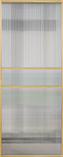 Перегородка Alum №2 золото, стекло прозрачное мору