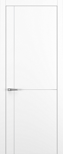 Дверь Z K17 полипропилен белый, молдинг серебро, глухая