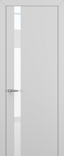 Дверь Z K2 полипропилен серый, лакобель white pure, глухая