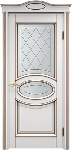 Недавно просмотренные - Дверь ПМЦ массив ольхи ОЛ26 белый грунт с патиной орех, стекло 26-2