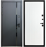 Входная дверь Матадор MXМ-7 антрацит софт/панель Вертикаль, белая матовая