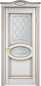 Схожие товары - Дверь ПМЦ массив ольхи ОЛ26 белый грунт с патиной орех, стекло 26-2