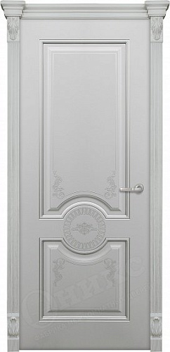 Дверь Оникс Лувр эмаль серая RAL 7038, глухая