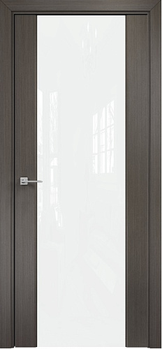 Дверь Оникс Престиж серый дуб, триплекс белый