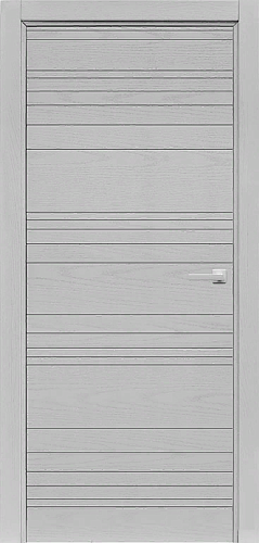 Дверь ДР Art line шпон Linea Chiaro Patina Argento (Ral 9003), глухая