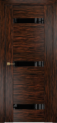 Дверь Оникс Парма 3 эбен, глухая лакобель RAL 9005