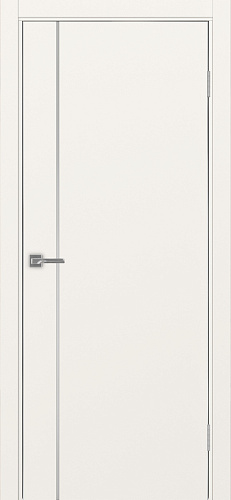 Дверь Эко 204 бежевый молдинг SC, кромка AL хром SC с 2-х сторон, глухая