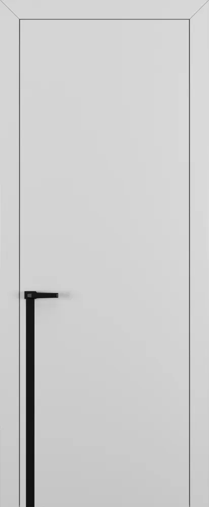 Двери в интерьере - Дверь Z K21 полипропилен серый, молдинг черный, глухая
