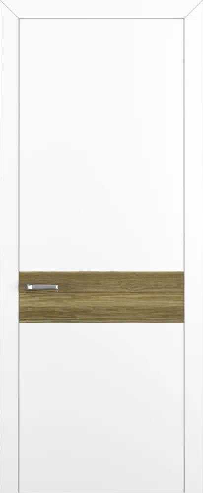Двери в интерьере - Дверь Z K6 полипропилен белый, вставка toppan дуб серый, глухая