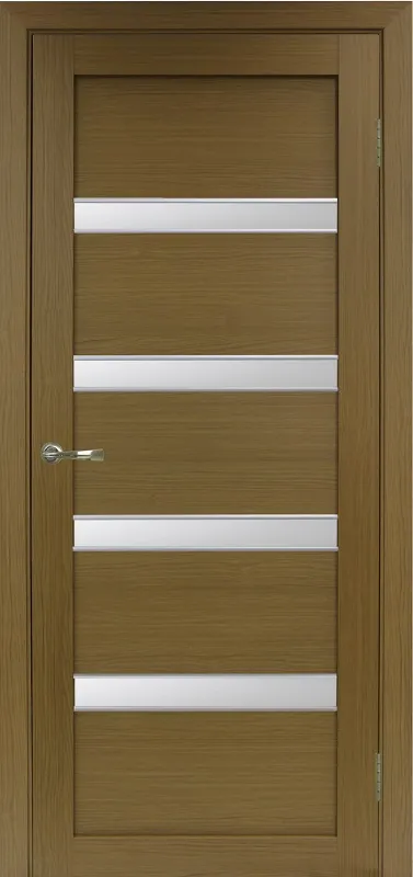 Двери в интерьере - Дверь Эко 505.12 АПС орех молдинг SC, lacobel белый