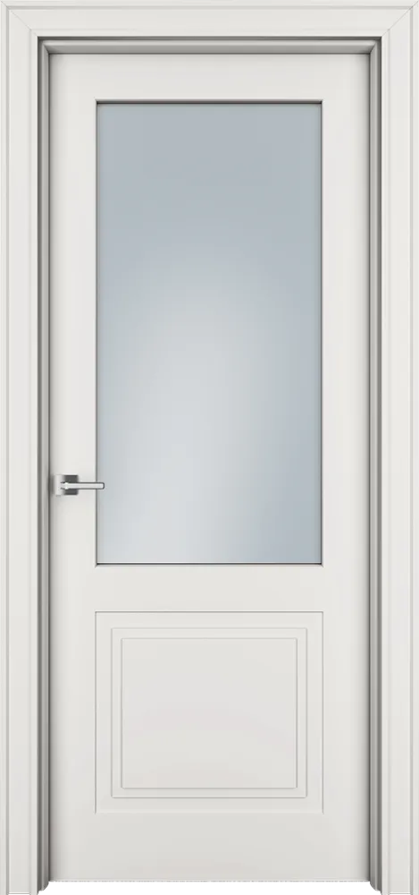 Двери в интерьере - Дверь Паспарту-2 эмаль RAL 9010, сатинат