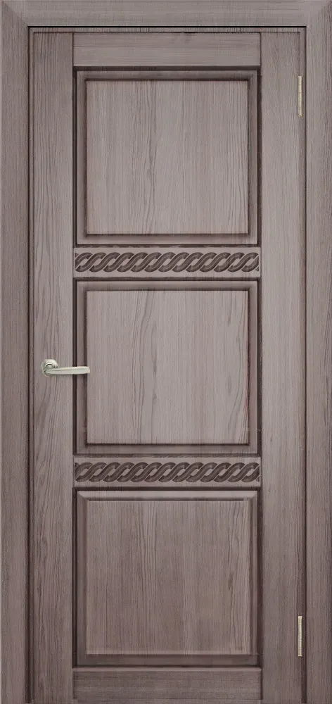 Двери в интерьере - Дверь Берест массив сосны Браво серое дерево, фреза коса, глухая