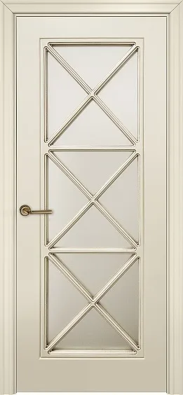 Двери в интерьере - Дверь Оникс Турин фрезерованная эмаль слоновая кость, сатинато с решеткой №5