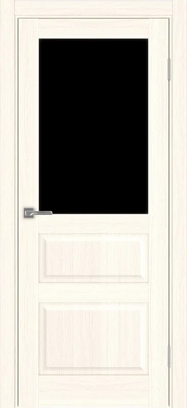 Двери в интерьере - Дверь Эко 631.211 ОФ3 ясень светлый, lacobel черный