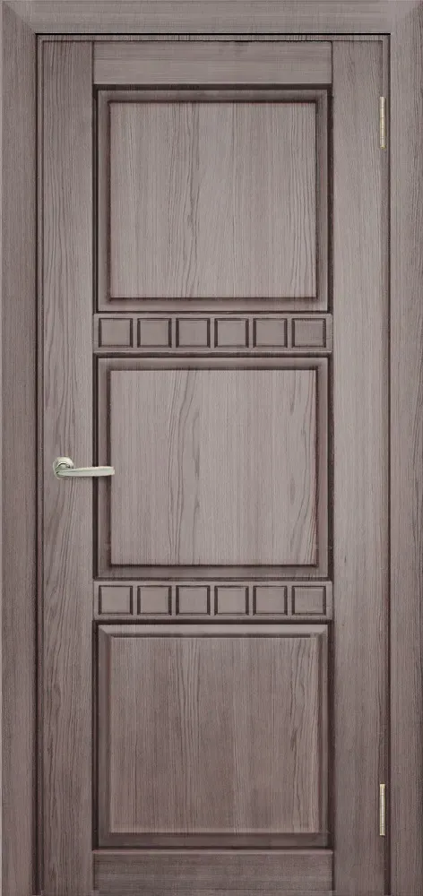 Двери в интерьере - Дверь Берест массив сосны Браво серое дерево, фреза кубик, глухая