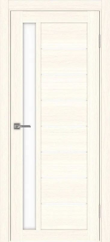 Двери в интерьере - Дверь Эко 554.21 ясень светлый, lacobel белый