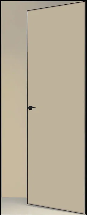 Двери в интерьере - Дверь скрытая ИУ-42 AL black с 4-х сторон, эмаль мокко, revers 2,01 м