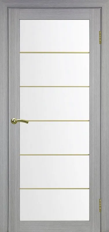 Двери в интерьере - Дверь Эко 501.2 АСС дуб серый молдинг SG, lacobel белый
