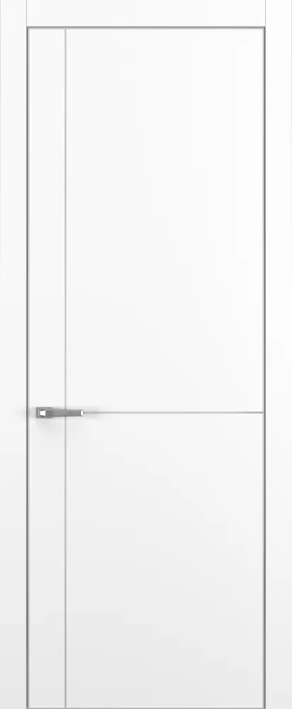 Двери в интерьере - Дверь Z K17 полипропилен белый, ALU кромка хром, молдинг серебро, глухая
