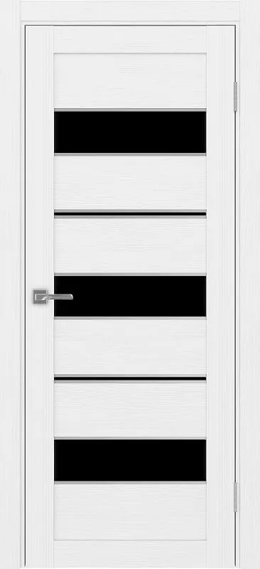 Двери в интерьере - Дверь Эко 526.122 АПП белый лед молдинг SC, lacobel черный