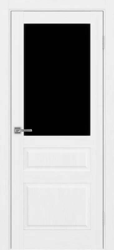 Двери в интерьере - Дверь Эко 631.211 ОФ3 белый лед, lacobel черный