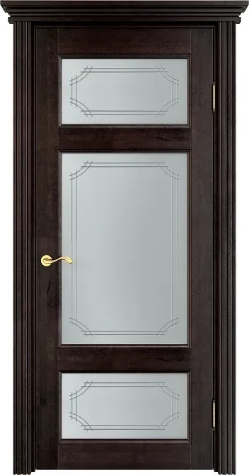 Дверь Итальянская Легенда массив ольхи ОЛ55 венге, стекло 55-1