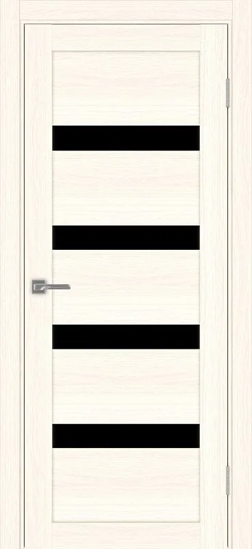 Двери в интерьере - Дверь Эко 505.12 ясень светлый, lacobel  черный