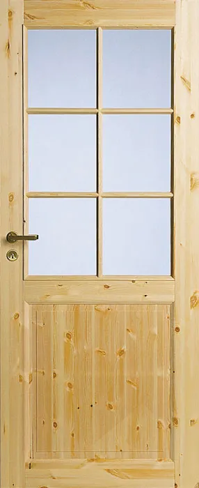 Дверь финская с четвертью Jeld-WenTraditon 52 под стекло, массив сосны, лакированная