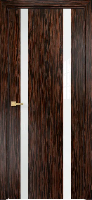 Двери в интерьере - Дверь Оникс Верона 2 эбен, глухая, триплекс белый