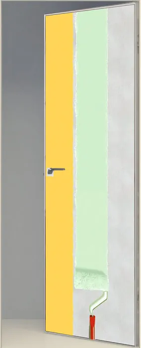 Двери в интерьере - Дверь скрытая  с отделкой эмаль по RAL ИУ2, 2,0 м, кромка AL, revers, 59 мм