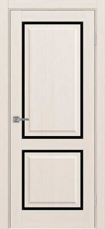 Двери в интерьере - Дверь Эко 602С.2121 ОФ4 ясень перламутровый, lacobel черный