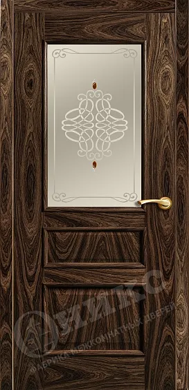Дверь Оникс Версаль американский орех, фьюзинг "Ажур"