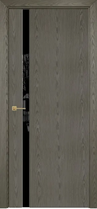 Двери в интерьере - Дверь Оникс Престиж 1 дуб арктик, триплекс черный