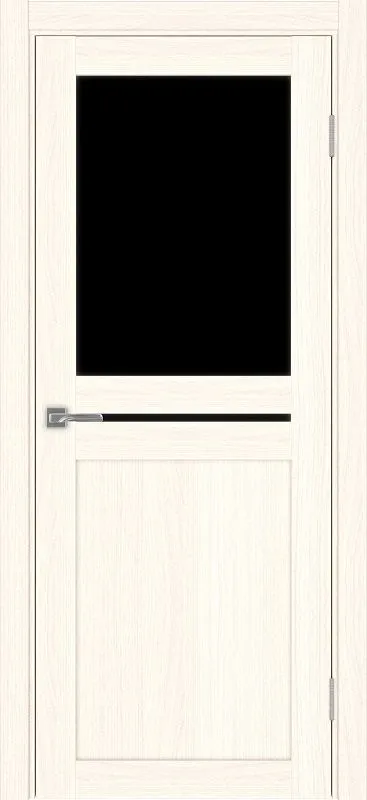 Двери в интерьере - Дверь Эко 520.221 ясень светлый, lacobel черный