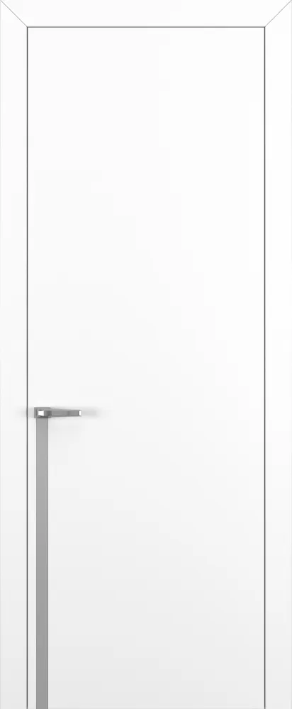 Двери в интерьере - Дверь Z K21 полипропилен белый, молдинг серебро, глухая