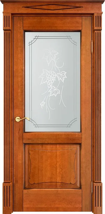 Двери в интерьере - Дверь ПМЦ массив ольхи ОЛ6.2 медовый с патиной орех, стекло 6-2