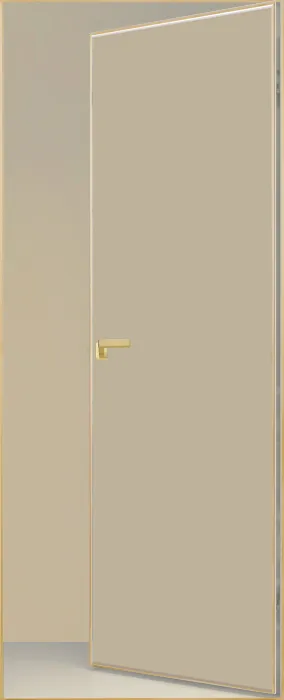 Двери в интерьере - Дверь скрытая Премиум ИУ-59 AL gold с 4-х сторон, эмаль мокко, revers 2,01 м