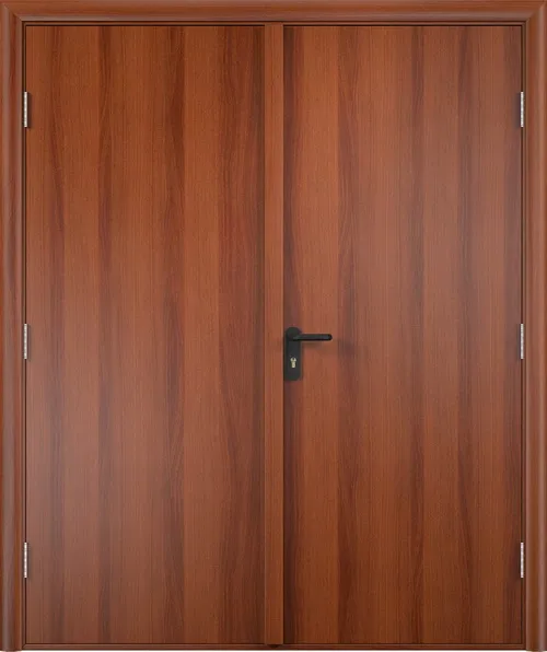 Двери в интерьере - Дверь противопожарная V ДПГ+ДПГ финиш-пленка 60 мин, итальянский орех
