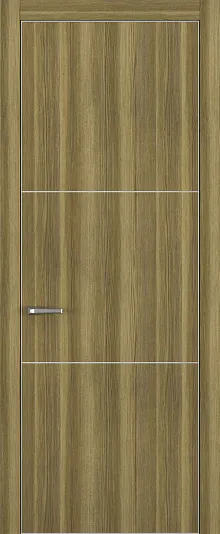 Двери в интерьере - Дверь Z K11 toppan дуб серый, ALU кромка хром, молдинг серебро, глухая
